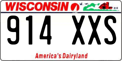 WI license plate 914XXS