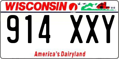 WI license plate 914XXY
