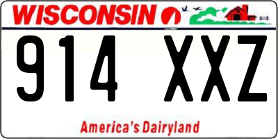 WI license plate 914XXZ