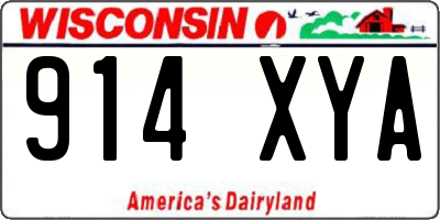 WI license plate 914XYA