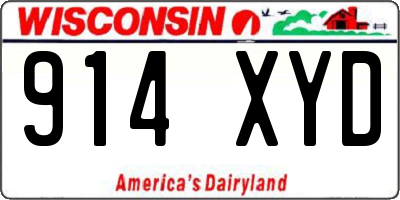 WI license plate 914XYD