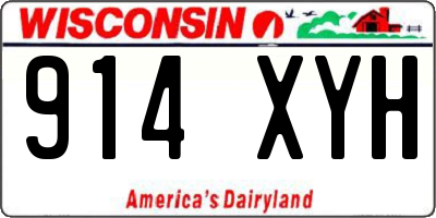 WI license plate 914XYH