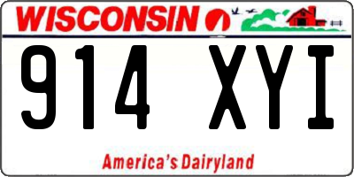 WI license plate 914XYI