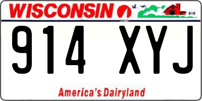 WI license plate 914XYJ