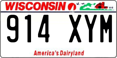 WI license plate 914XYM