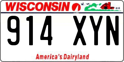 WI license plate 914XYN