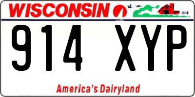 WI license plate 914XYP