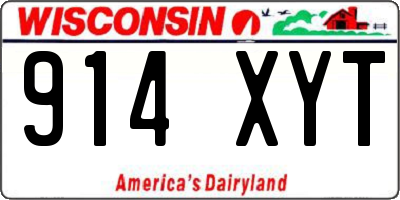 WI license plate 914XYT