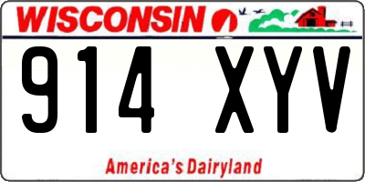 WI license plate 914XYV