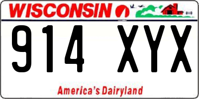 WI license plate 914XYX