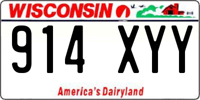 WI license plate 914XYY