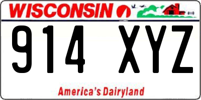 WI license plate 914XYZ