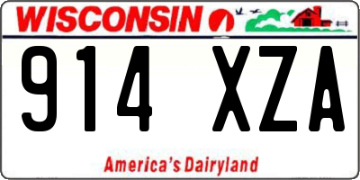 WI license plate 914XZA