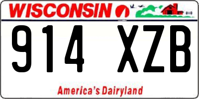 WI license plate 914XZB