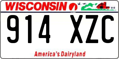 WI license plate 914XZC