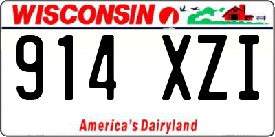 WI license plate 914XZI