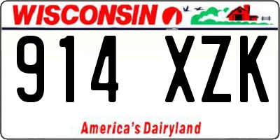 WI license plate 914XZK