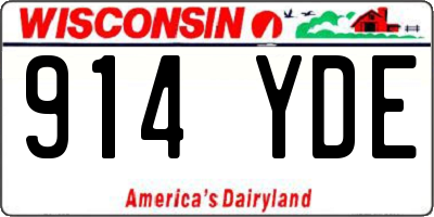 WI license plate 914YDE