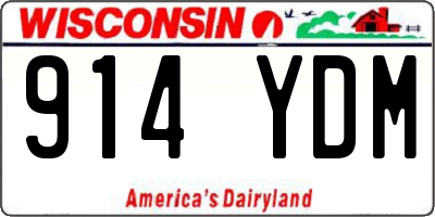 WI license plate 914YDM