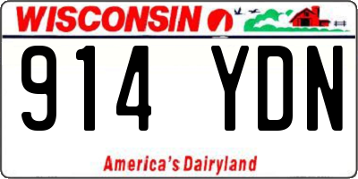 WI license plate 914YDN
