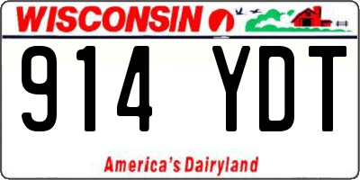 WI license plate 914YDT