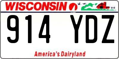 WI license plate 914YDZ