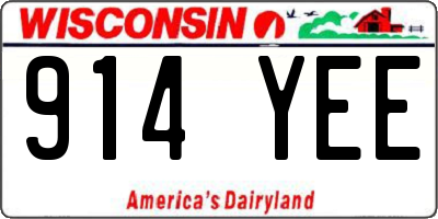 WI license plate 914YEE