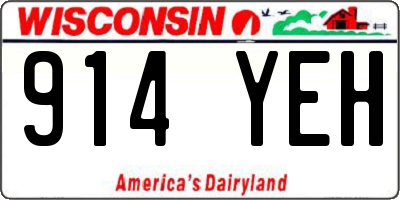 WI license plate 914YEH