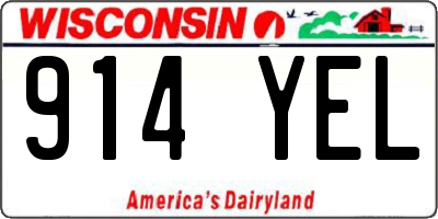 WI license plate 914YEL