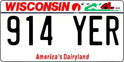 WI license plate 914YER