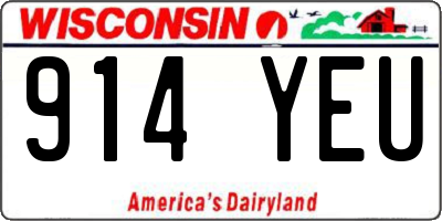 WI license plate 914YEU