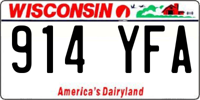 WI license plate 914YFA