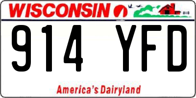 WI license plate 914YFD