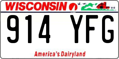 WI license plate 914YFG