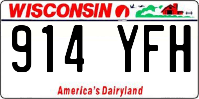 WI license plate 914YFH