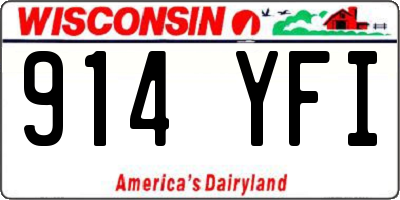 WI license plate 914YFI
