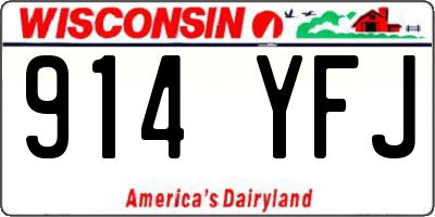 WI license plate 914YFJ