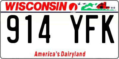 WI license plate 914YFK