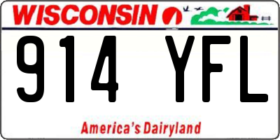 WI license plate 914YFL