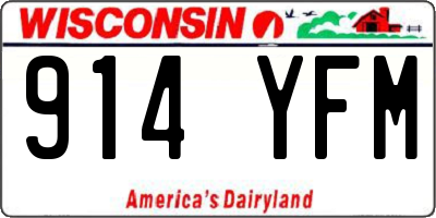 WI license plate 914YFM