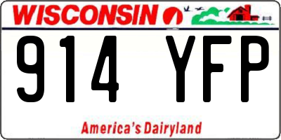 WI license plate 914YFP