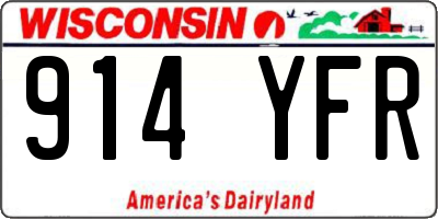 WI license plate 914YFR
