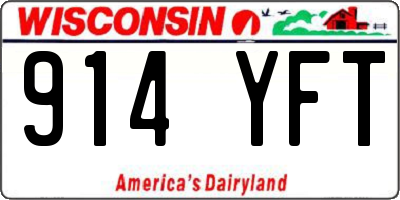 WI license plate 914YFT