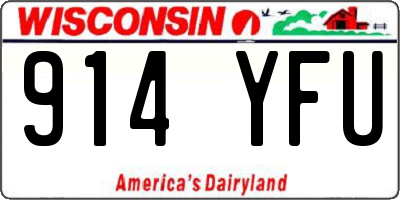 WI license plate 914YFU