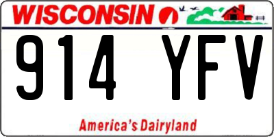 WI license plate 914YFV