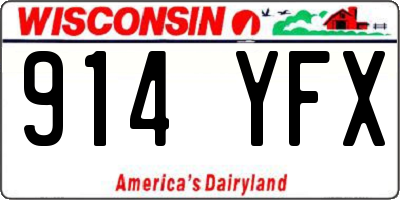 WI license plate 914YFX