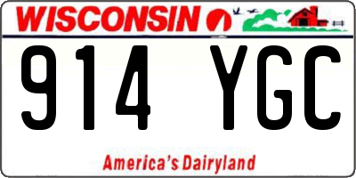 WI license plate 914YGC