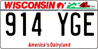 WI license plate 914YGE