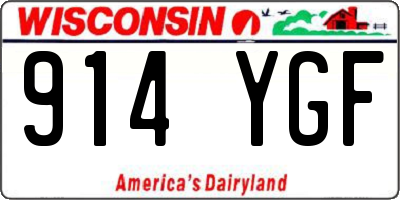 WI license plate 914YGF
