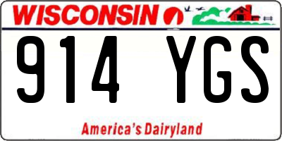 WI license plate 914YGS
